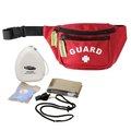 Kemp Usa Hip Pack w/ GUARD Logo & Lifeguard Essentials Supply Pack - Red 10-103-RED-PRE-S2